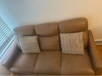 Empire Cognac leather 82” Power reclining sofa