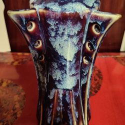 Vintage Chinese Jun Ware Flambé Glaze Porcelain Vase