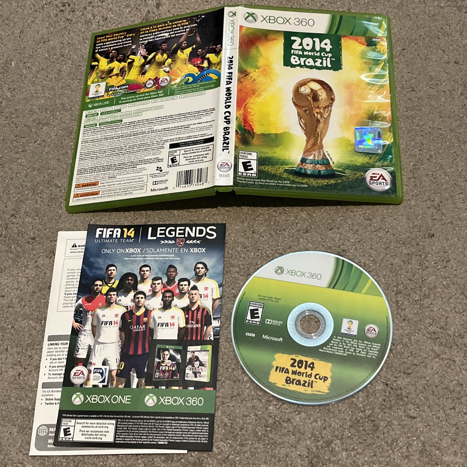 2014 FIFA World Cup Brazil (Xbox 360, 2014) Complete CIB