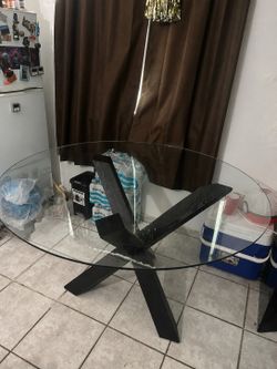 Glass top table