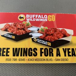 Free Buffalo Wild Wings For A Year Coupon Book!!!