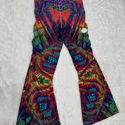 New 1x stretchy flair tye dye leggings pants festival rave boho raver hippie