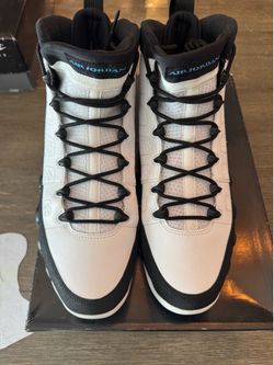 Air Jordan Retro 9's Men's Sneakers White/Black/University Blue Size 12