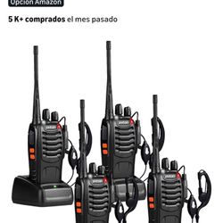 pxton Radios bidireccionales de largo alcance Walkie Talkies para adultos con auriculares, radio de mano de 16 canales de 2 vías recargable con linter