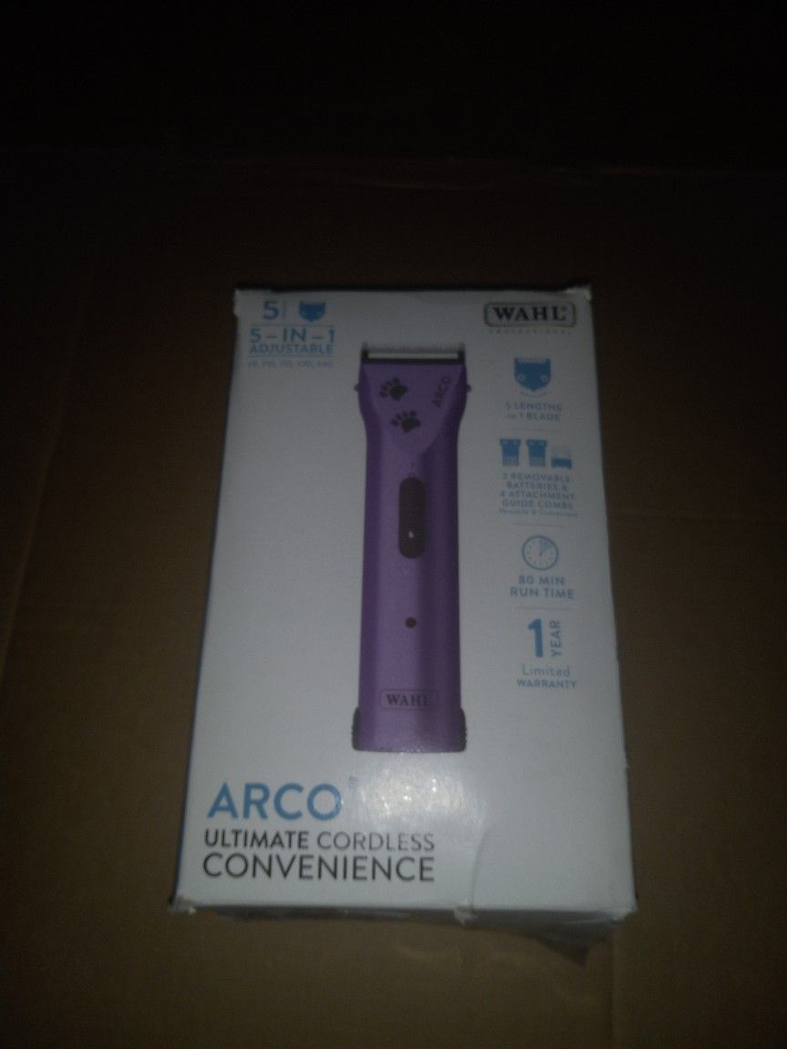 WAHL Professional Animal Arco 5 Iin 1 Cordless Pet Clipper - Open Box never used