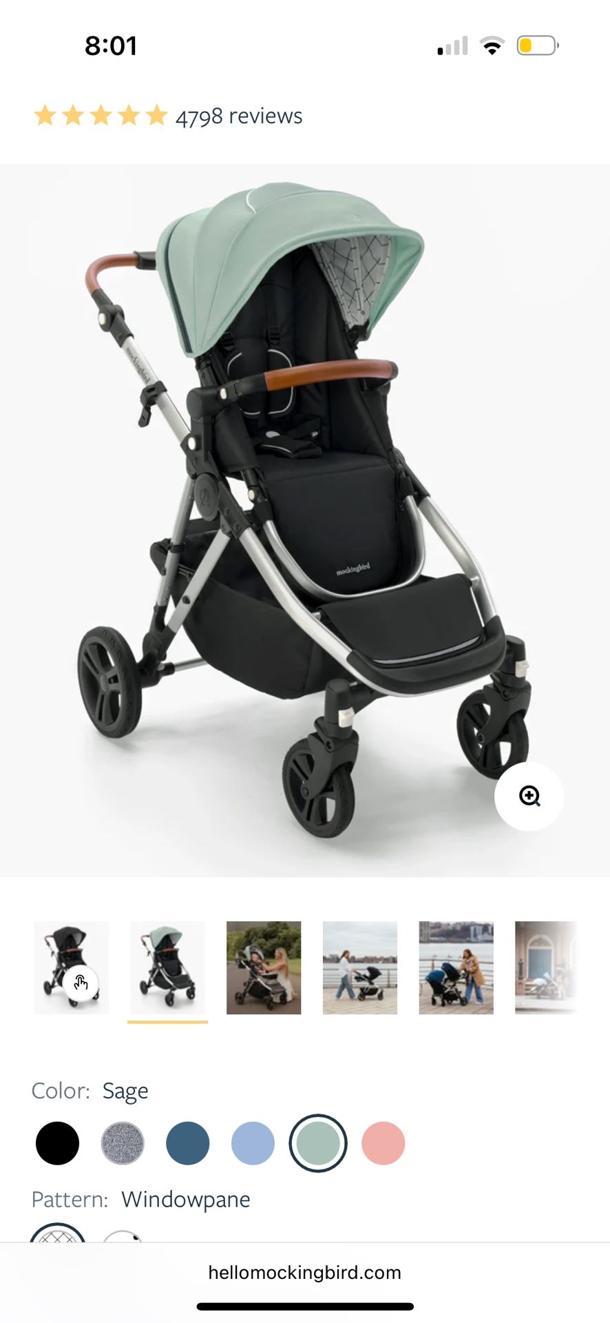 Mockingbird Stroller Single to double