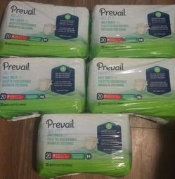 Prevail Nu-Fit Daily Briefs Medium 32-44" 100 Count (5 Packs x 20) New Sealed