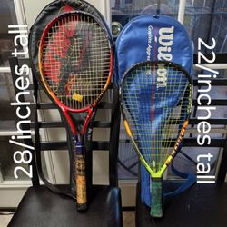 Two Tennis Rackets With Carrying Bag