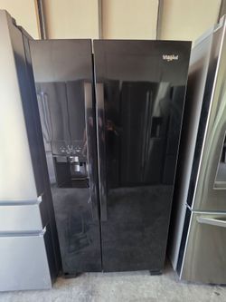 REFRIGERATOR  WHIRLPOOL SIDE BY SIDE BLACK STAINLESS  STEEL