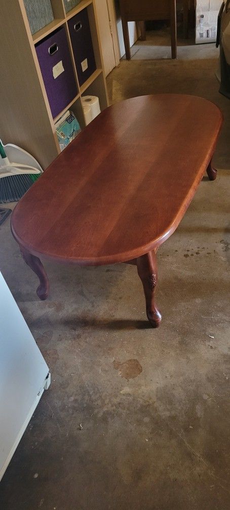 Matching Wood Coffee & Side Table