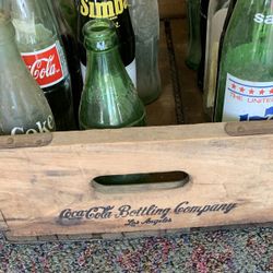 Coca-Cola Wooden Crate (Los Angeles) With 15 Bottles