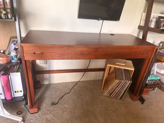 All wood desk