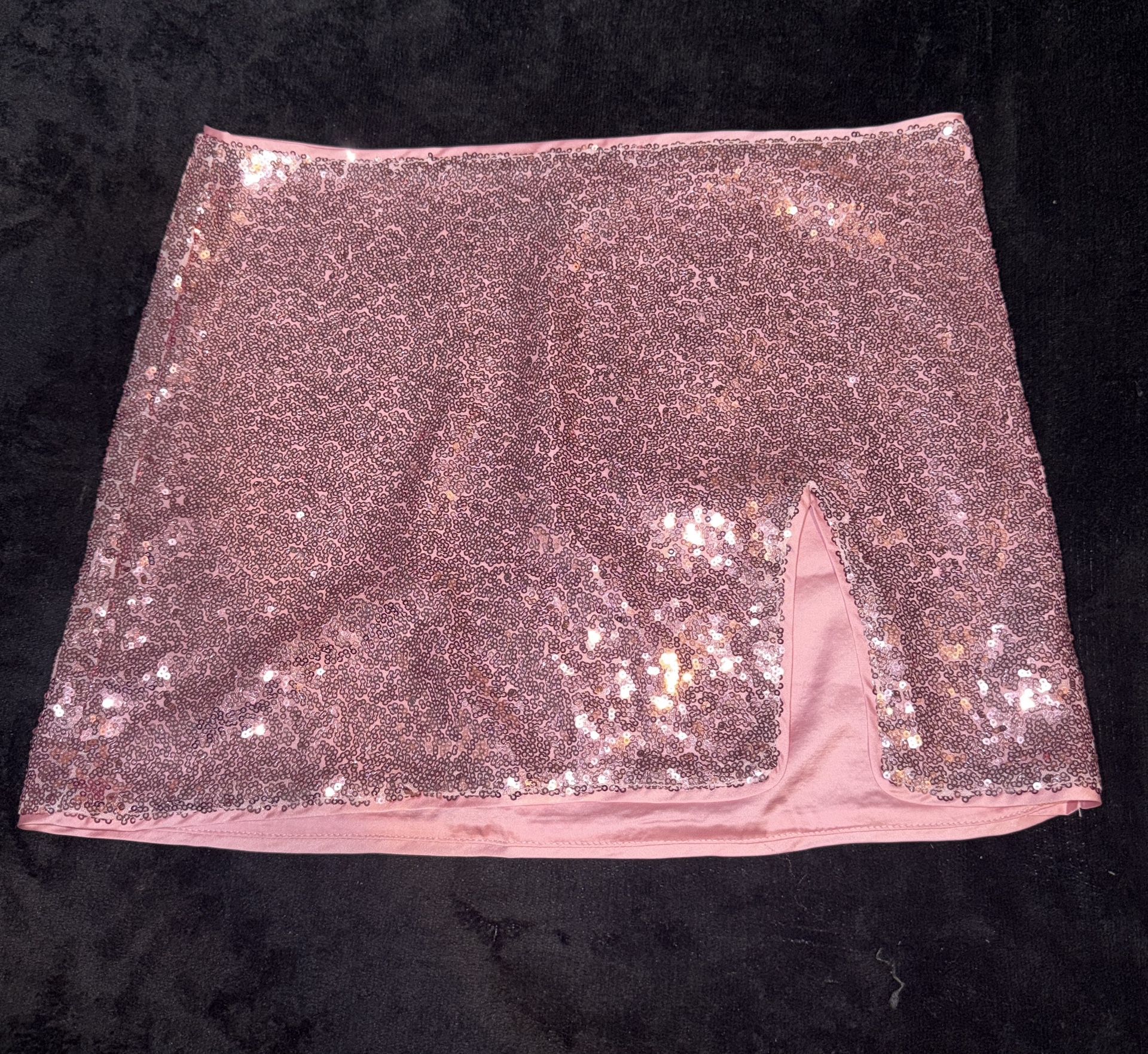 FINESSE Pink Sequin Mini Skirt
