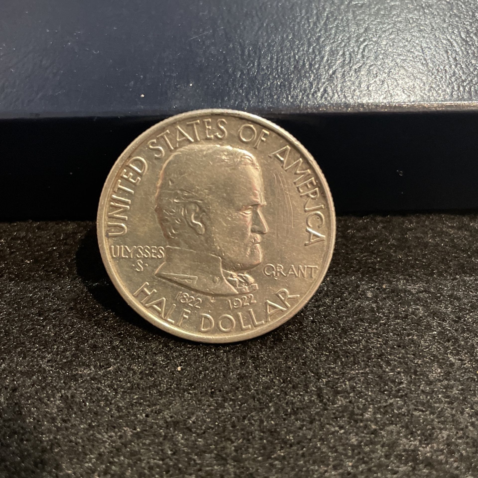 1922 Silver Ulysses S Grant Commemorative Half Dollar In Very Good Condition 3