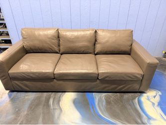 Room & Board Linger 91" Leather Track Arm  Sofa