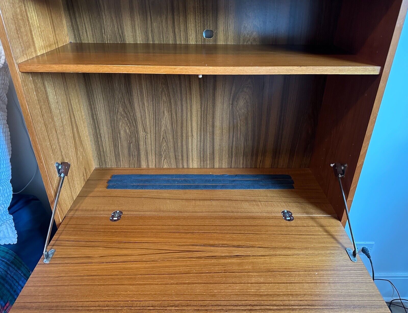 Danish Mid Century Modern Secretary Desk Cabinet by Domino Mobel   