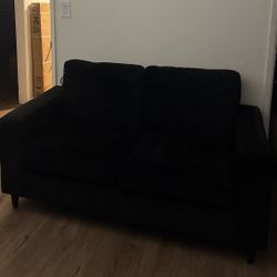 Black Love Seat Sofa $50