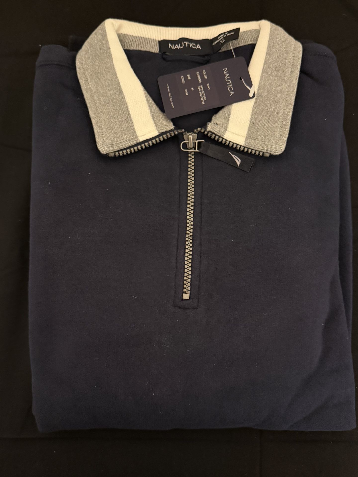 Men’s Nautica Navy 1/4 Zip Sweatshirt