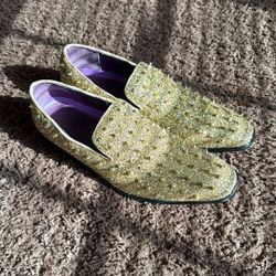 Gold Prom Shoes, size 13