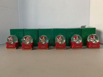 JCPenney Disney Mickey Mouse Miniature Snow Globe 2003 - Lot of 6