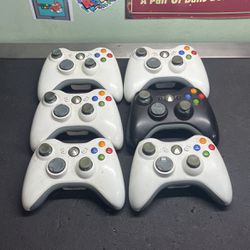 6 Xbox 360 Controllers For Repair Or Parts 