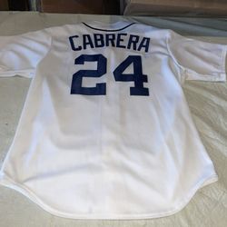 Miguel Cabrera Detroit Tigers Majestic Jersey White Clean Mens Large Sewn 6700