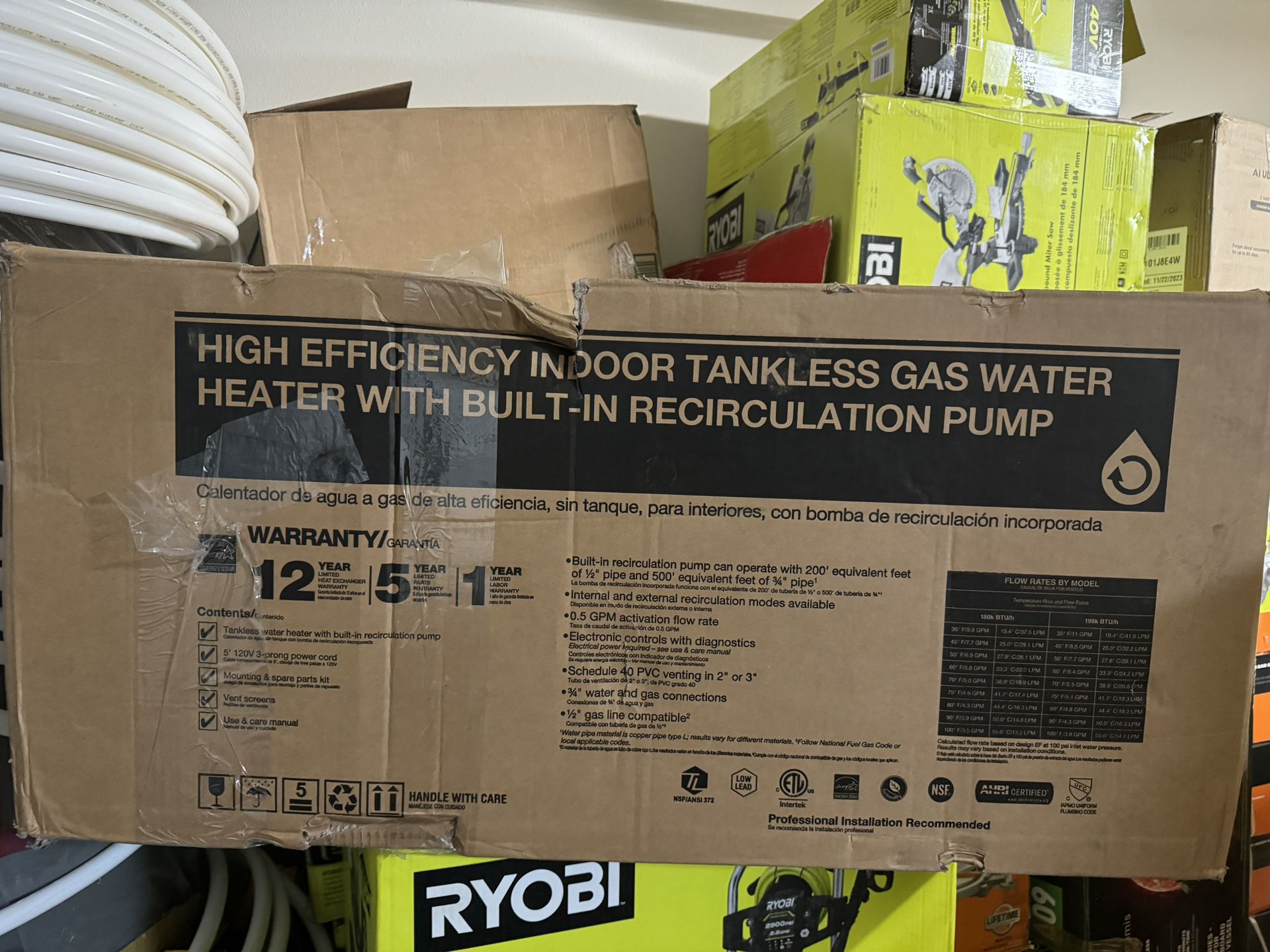 Rheem Performance Platinum 11 GPM Natural Gas Indoor Recirculating Tankless Water heater
