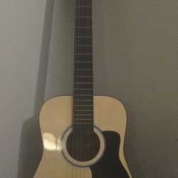 Wooden Guitar With Fur Interior Case