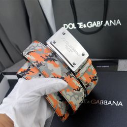 Dolce Gabbana Leather Belt With Box 