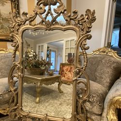 Very  Gorgeous Antique wood Beveled Mirror  60x39