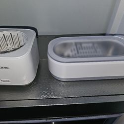 Two Small Ultrasonic  Jewelry And Metal Deep Cleaners