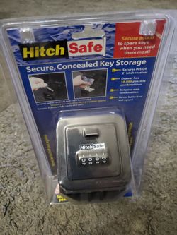 Brand New Sealed Hitch Receiver Lock Box 4 Digit Combo Steel Hitch Safe w/ Dust Cover