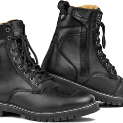 SHIMA THOMSON Lady, Motorcycle Boots for Woman - Reinforced Leather Womens Biker Boots with Side Zipper, Ankle Support, Anti-Slip Sole, Gear Shift Han