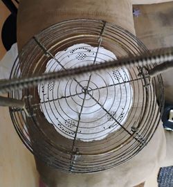 Vintage wire footed egg basket