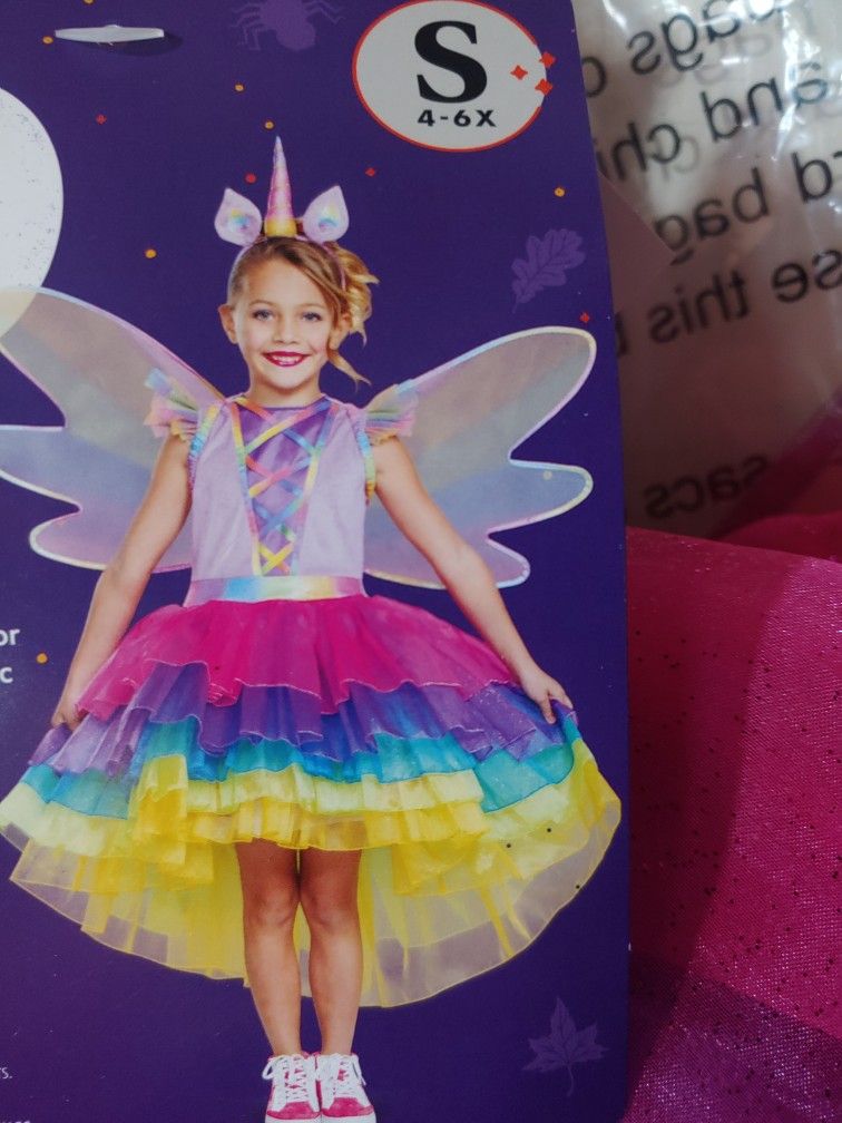 Rainbow Unicorn Costume Size (S 4-6X) $20