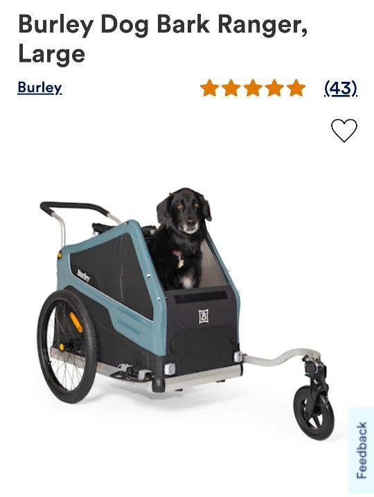 Burley Bark Ranger Pet Bike Trailer Standard