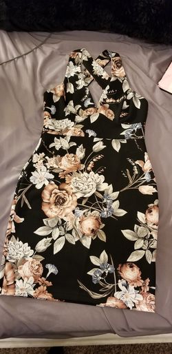 Super Sexy black floral dress