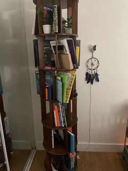6 tier bookshelf and n color walnut