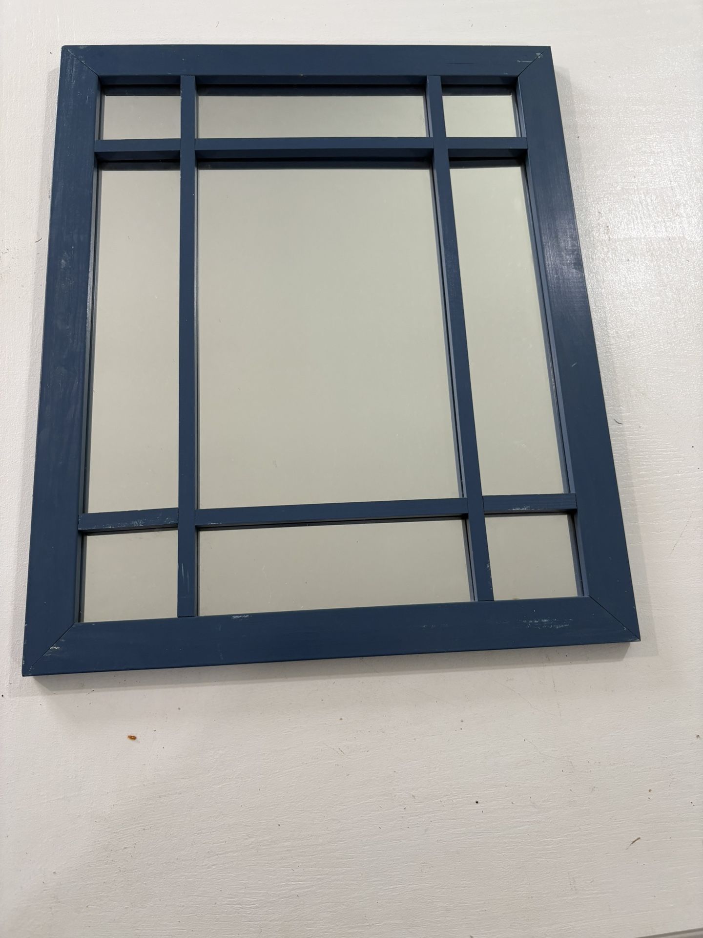 Blue Framed Mirror