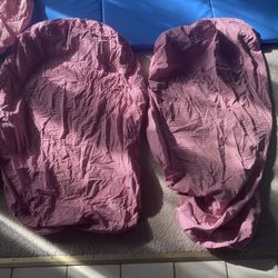 Pottery barn -2checked Crib Sheets, Dust Ruffle, Diaper Holder