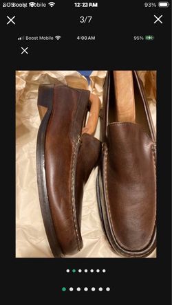 $40-Nice PairBrown Leather Slip-On Loafers