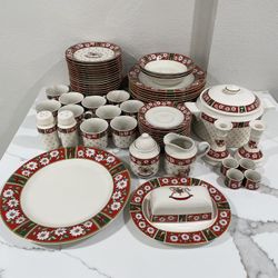72 Piece Fine China Dinnerware Set By Kobe Japan 