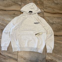 Light Oatmeal Essentials Fear of God Hoodie Size Large