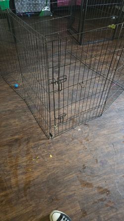 Black Metal Wire Pet Playpen Exercise Pen
