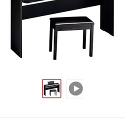 Yamaha P-125ABLB Digital Piano With Wooden Stand and Bench