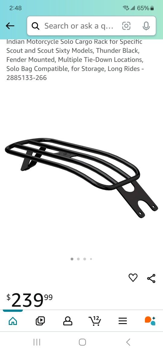 Indian Scout Luggage Rack