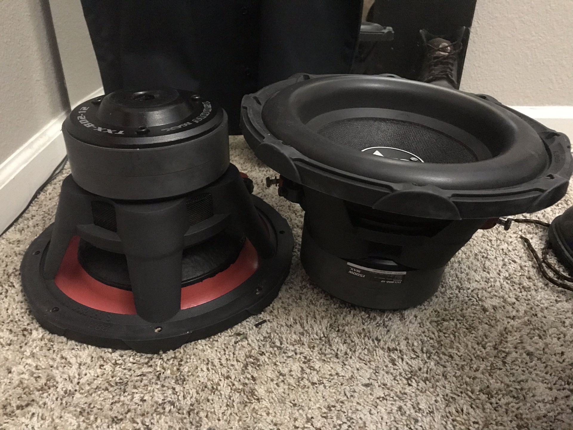 Pair (2) Audiopipe TXX-BD2 12” subs 4 ohm dvc