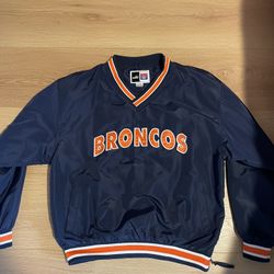 Retro Denver Broncos Pull-Over Jacket size L