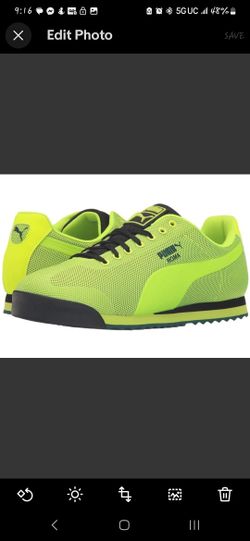 Rare Collectors New Men's Size 7 Puma Roma Shoes, Safety Yellow