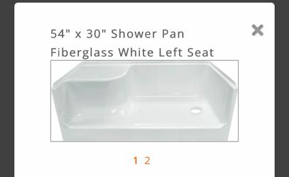 54x30 Shower Pan w/Left Seat